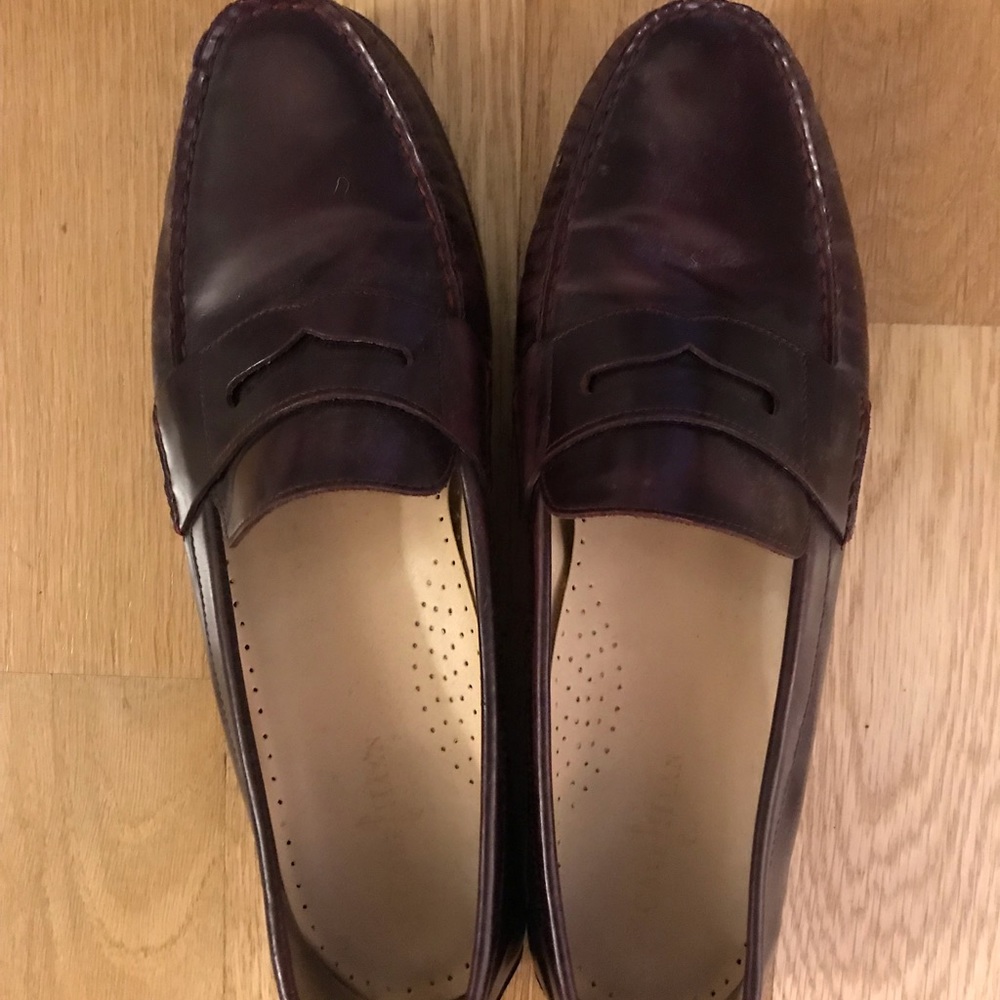 Cole Haan Size 10 Burgundy Leather Penny Loafers